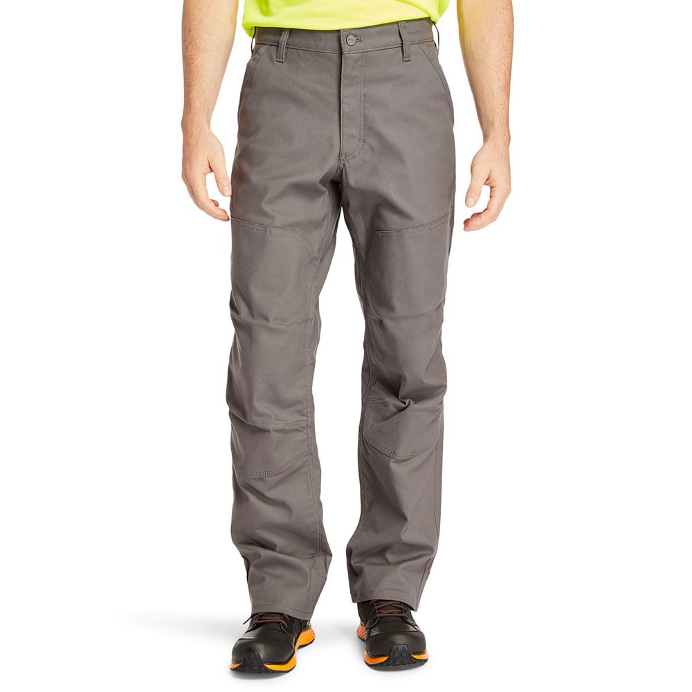 Pantalones Timberland Hombre Pro® Gridflex Lona Work Gris Oscuro - Chile WTU-248369